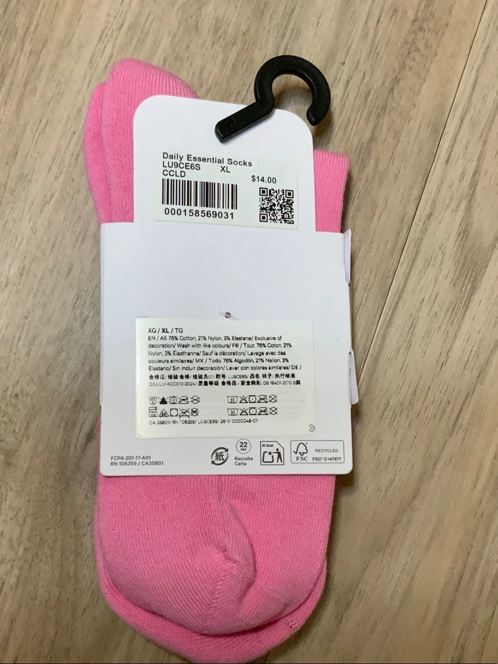 lululemon athletica Pink Daily Essential Quarter-Length Socks